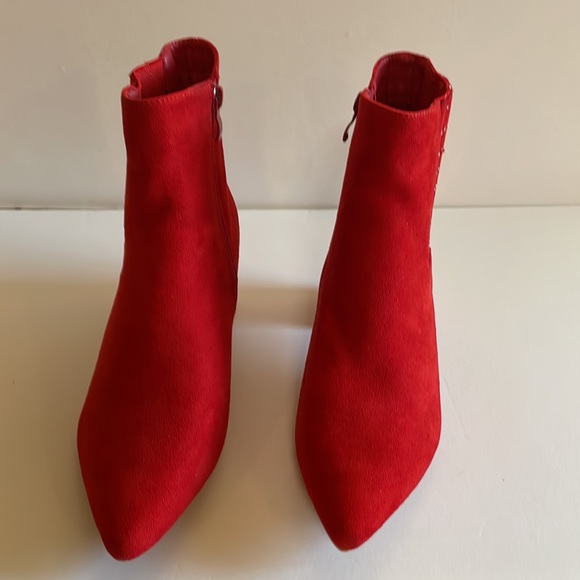 Viviany Heel The World Women's Ankle Boots Block Heel 2" Booties Rhinestones New - Picture 13 of 17